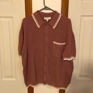 H&M Standard Cloth mens knit sweater polo.